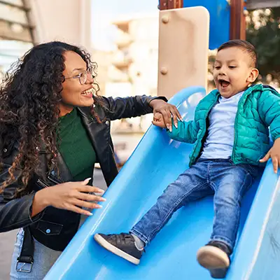 Mother and Son at Park
