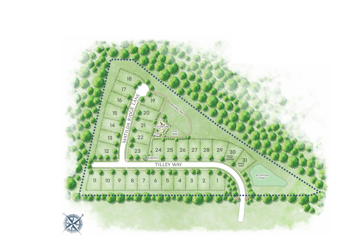 Site Map, The Retreat at Tilley Manor